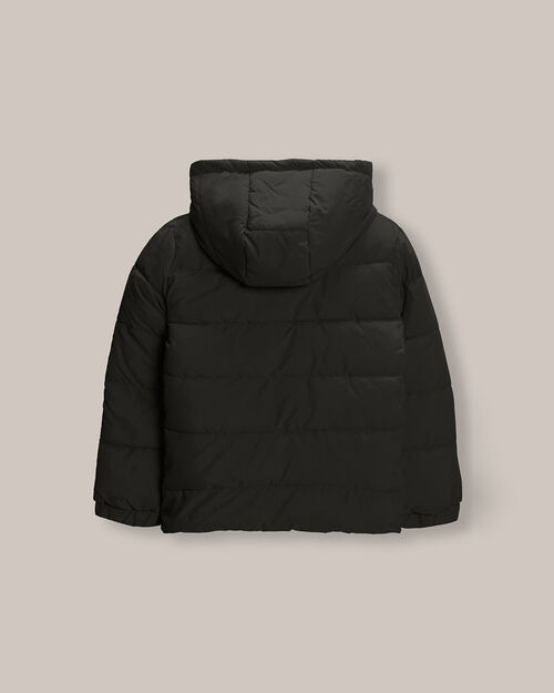Chamarra Hoodie Acolchada Negra